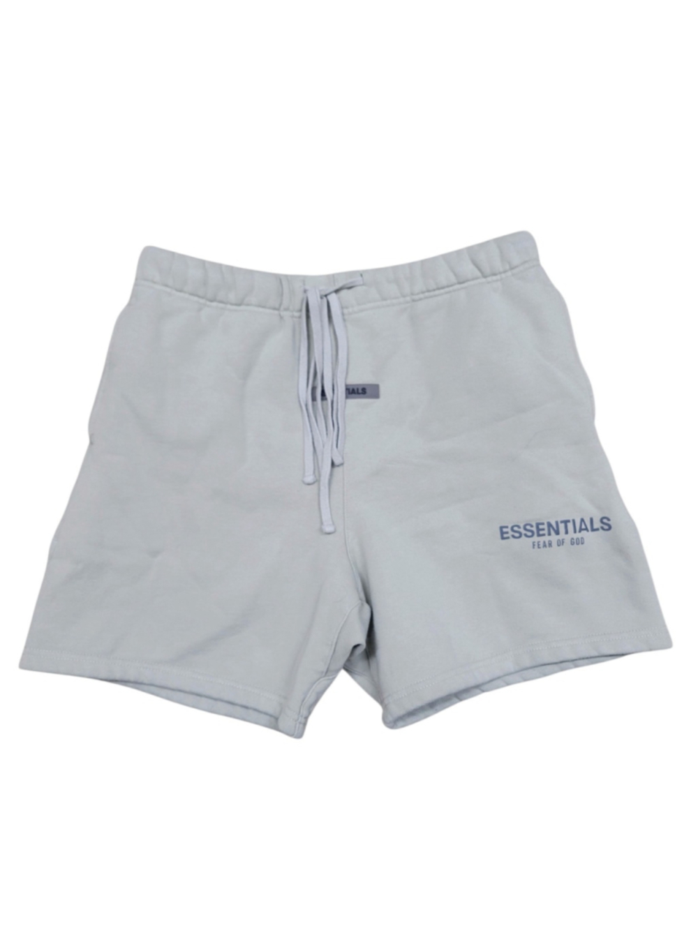 Essentials Fear of God Men's Gray Sweat Shorts Drawstring Pockets Logo Casual XS